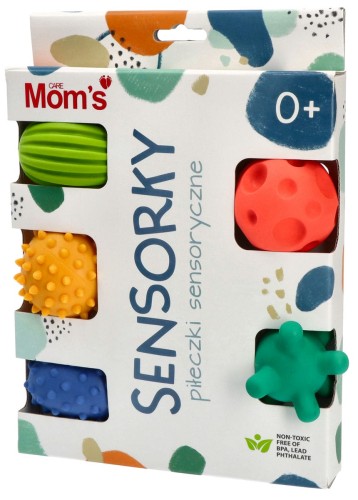 Sensorky Piłeczki sensoryczne 5 szt. pastelowe Mom's Care