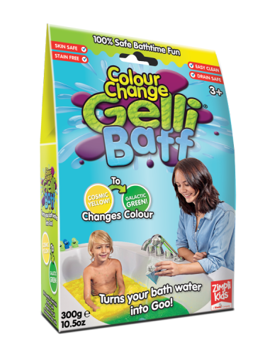 Magiczny proszek do kąpieli, Gelli Baff Colour Change kosmiczny żółty - Zimpli Kids