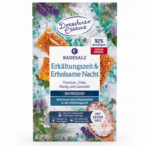 CZAS PRZEZIĘBIENIA I SPOKOJNY SEN  - SÓL DO KĄPIELI Z SOLĄ EPSOM 60G - DRESDNER ESSENZ