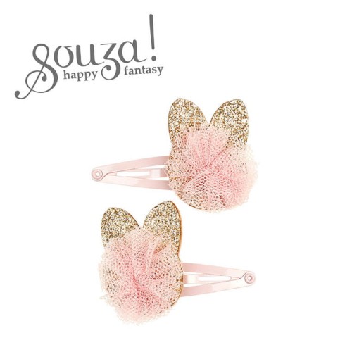 Spinki do włosów brokatowe kotki Suzan 2 szt.   Souza!