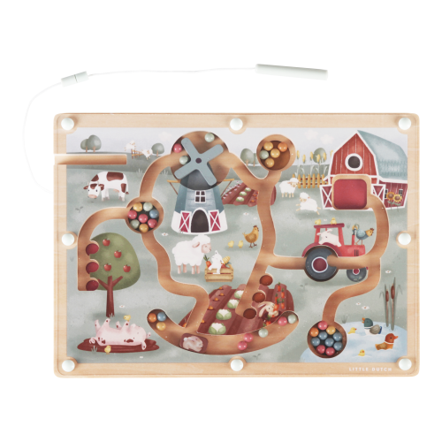 Magnetyczny labirynt Little Farm Little Dutch