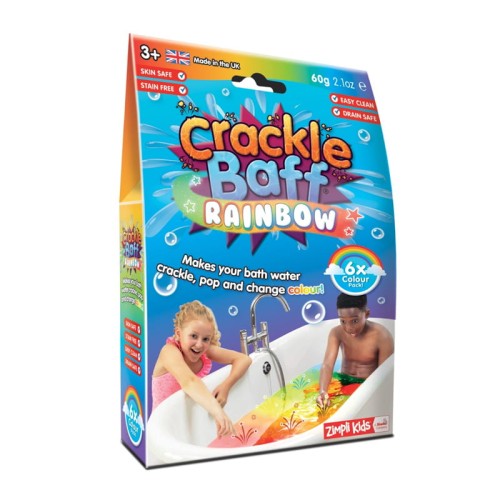 Strzelający proszek do kąpieli Crackle Baff Colours Rainbow-  Zimpli Kid