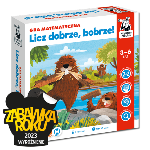 Licz dobrze, bobrze. Gra matematyczna. Kapitan nauka