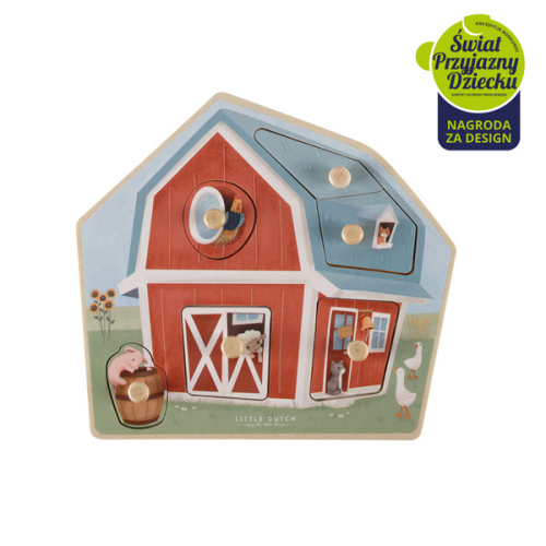 Drewniane puzzle Little Farm Little Dutch