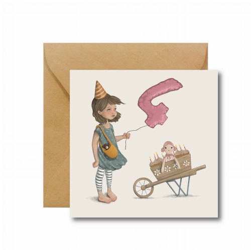 KARTKA OKOLICZNOŚCIOWA NA CZWARTE URODZINY Z BALONEM