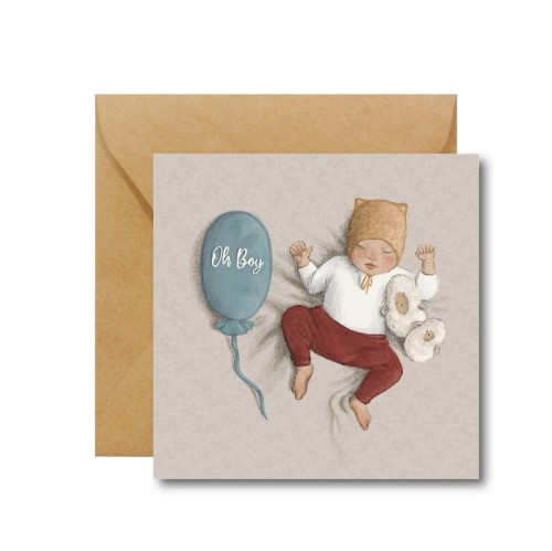 KARTKA OKOLICZNOŚCIOWA Z OKAZJI NARODZIN CHŁOPCZYKA