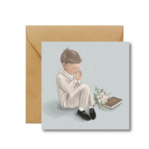 KARTKA OKOLICZNOŚCIOWA NA KOMUNIĘ DLA CHŁOPCA