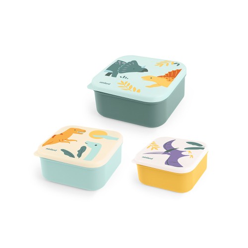 Zestaw 3 pudełek na lunch Dinozaury - Miniland