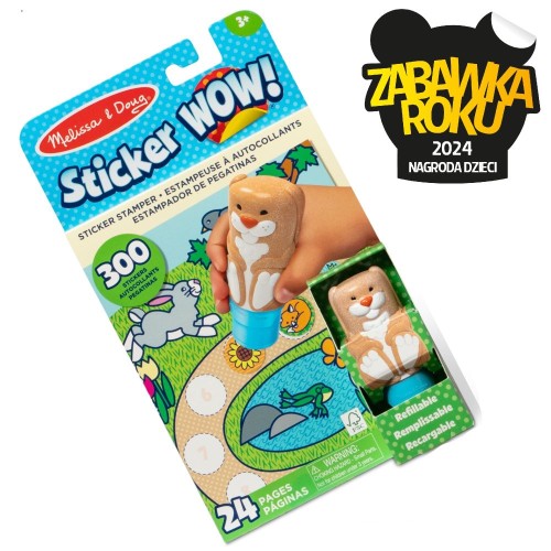 STICKER WOW! STEMPELKI Z NAKLEJKAMI KRÓLICZEK Melissa & Doug