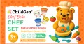 PAW PALS Kucharz Bobo zestaw kreatywny 4 ciastoliny, foremki, mata - ChildGen