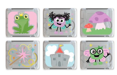 Kostki sensoryczne świecące w wodzie 6 sztuk - Wróżki - Glo Pals