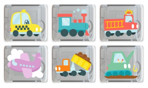 Kostki sensoryczne świecące w wodzie 6 sztuk - Pojazdy - Glo Pals