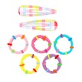 Zestaw tęczowych spinek i gumek do włosów Beryl 7 szt. Souza!