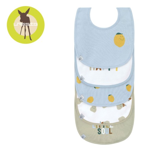 Zestaw śliniaków bawełnianych 5szt. 3m+ Happy Fruits Lemon Lassig 