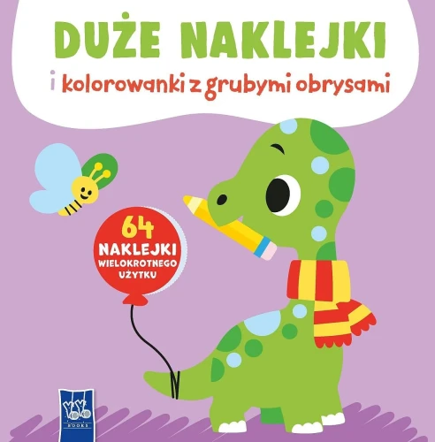 Duże naklejki i kolorowanki z grubymi obrysami. Zwierzątka