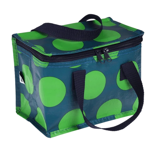 Torba termiczna na lunch, Kropki, zielono-niebieska, Rex London