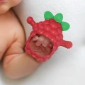 Gryzak silikonowy Razberry Grip, czerwony, RaZbaby 