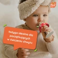 Gryzak Chompy z przyssawką, czerwony, RaZbaby