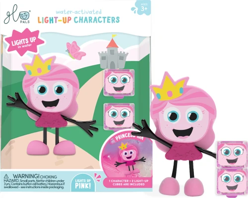 Postać do kąpieli Księżniczka IDA - zestaw z dwiema kostkami sensorycznymi świecącymi w wodzie - Glo Pals