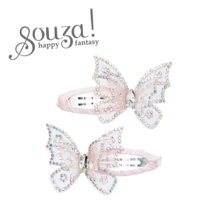 Spinki do włosów motylki z kryształkami Joy 2 szt.  Souza!