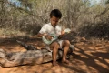 Drewniana gitara zielona Safari Friends FSC Little Dutch