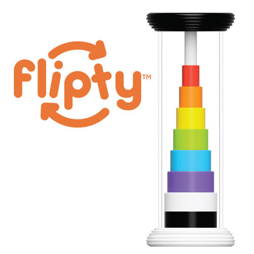 Flipty Obracanka Tęczowo-Kontrastowa - Fat Brain Toys 