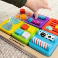 PlayTab Sensoryczny Kwadrat. Gąsienica Koła Zębate - Fat Brain Toys