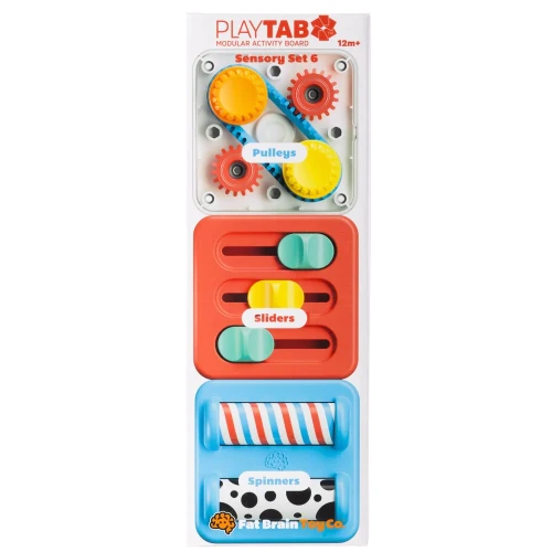 PlayTab Sensoryczne Kwadraty. Zestaw 6 z Gąsienicą - Fat Brain Toys