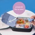 Lunchbox, śniadaniówka do szkoły, pracy, przegródki, wkład chłodzący, 2l, Midnight, b.box