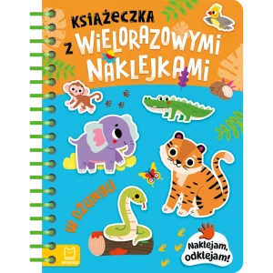 Książeczka z wielorazowymi naklejkami. W dżungli