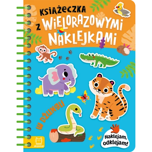 Książeczka z wielorazowymi naklejkami. W dżungli