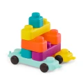 Miękkie klocki sensoryczne z WAGONIKAMI – Buildin’ Squishies – B.Toys