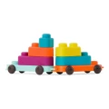 Miękkie klocki sensoryczne z WAGONIKAMI – Buildin’ Squishies – B.Toys