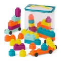 Miękkie klocki sensoryczne z WAGONIKAMI – Buildin’ Squishies – B.Toys